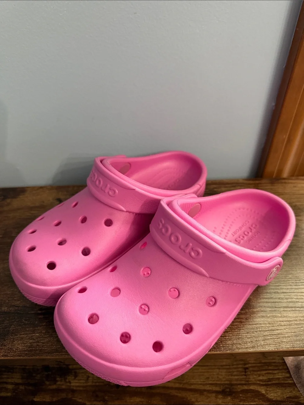 Kids Pink Slip-On Crocks